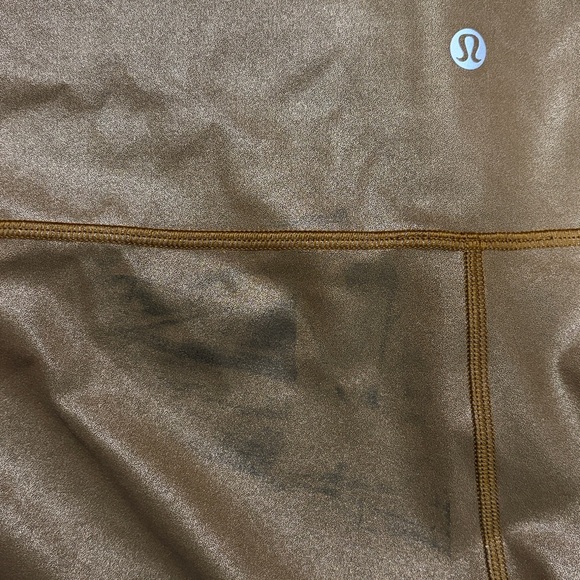 FLAW, see note - Lululemon Wunder Under High-Rise Tight *Foil, sz 14 - Picture 7 of 14